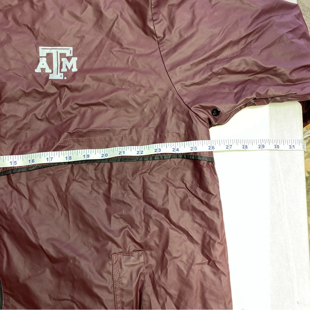 Men's Maroon Hooded Texas A&M Rain Jacket - Picture 7 of 10